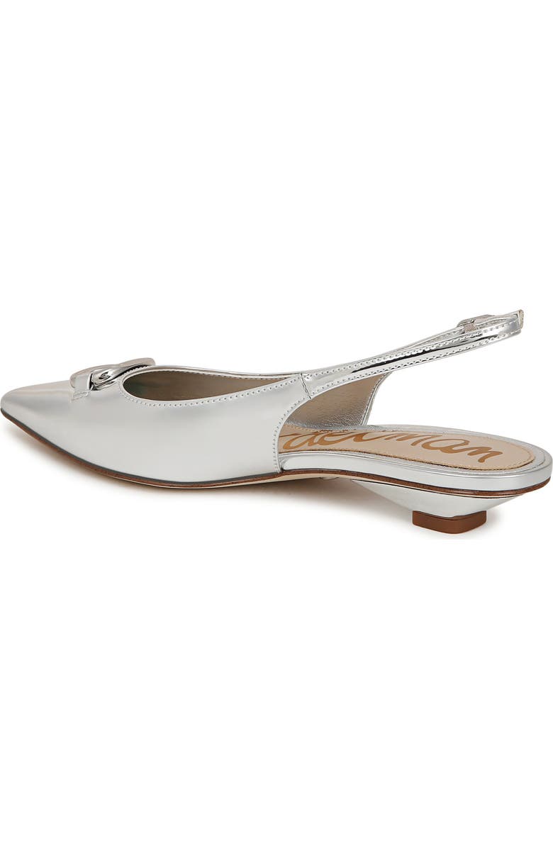 Sam Edelman Aggie Pointed Toe Slingback Flat, Alternate, color, Soft Silver
