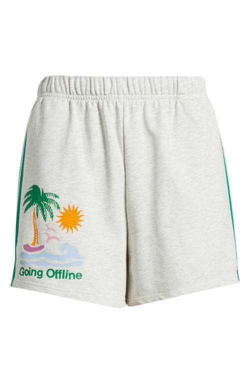 The Mayfair Group Go Offline Graphic Sweat Shorts In White
