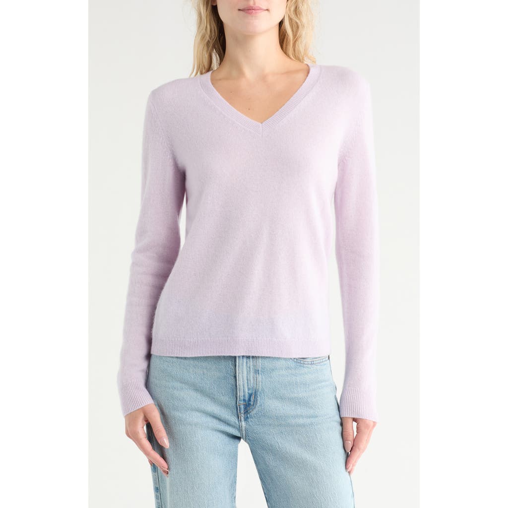 Nordstrom V-neck Cashmere Sweater In Purple