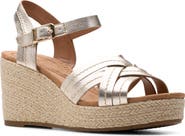 Clarks® Sabina Platform Wedge Sandal