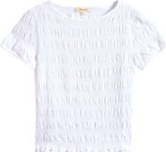 Madewell Smocked Short Sleeve Top