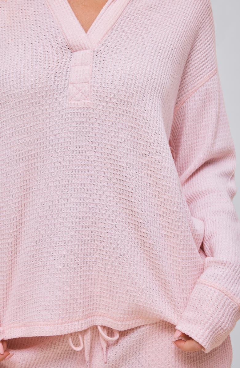 Papinelle Super Soft Waffle Knit Pajamas, Alternate, color, Winter Rose