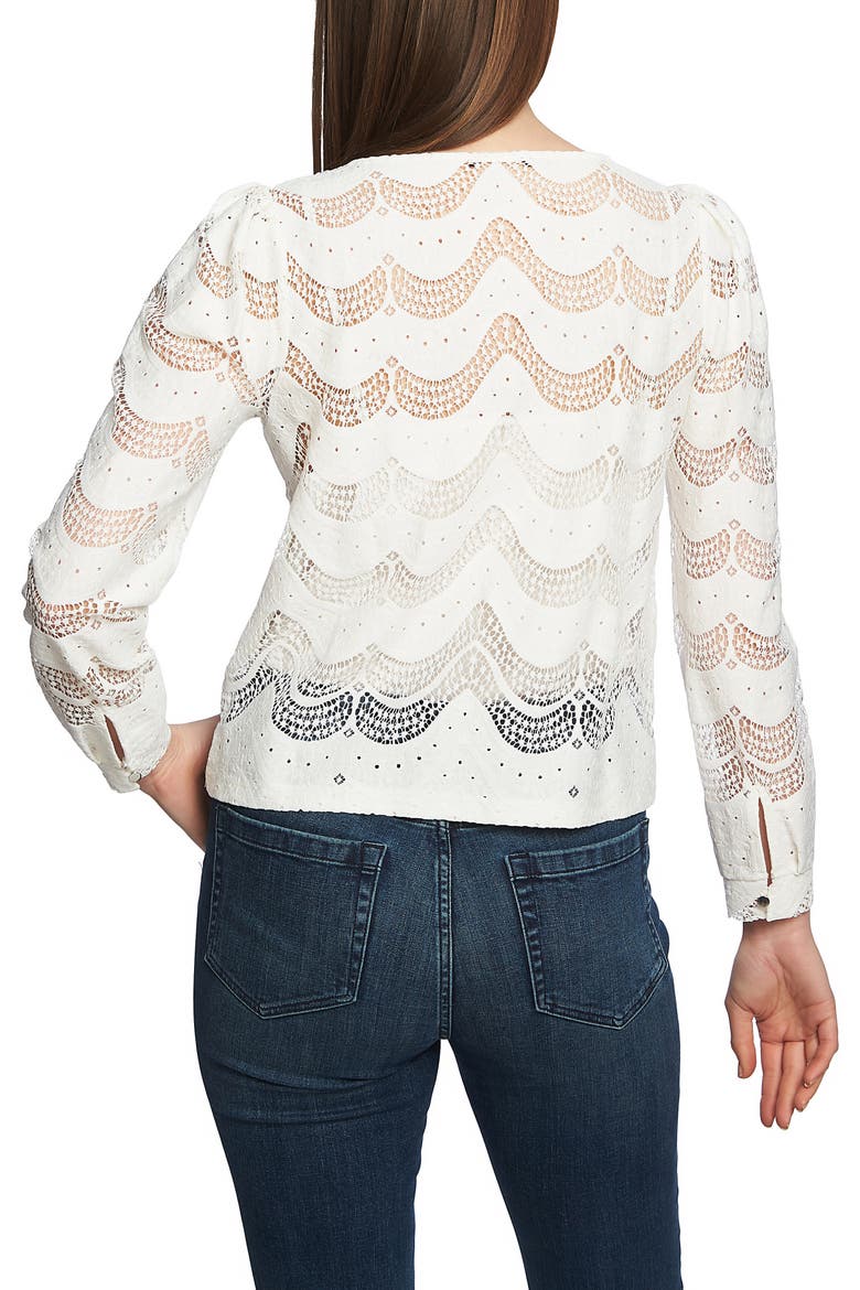 Scalloped Lace Blouse, Alternate, color, SOFT ECRU