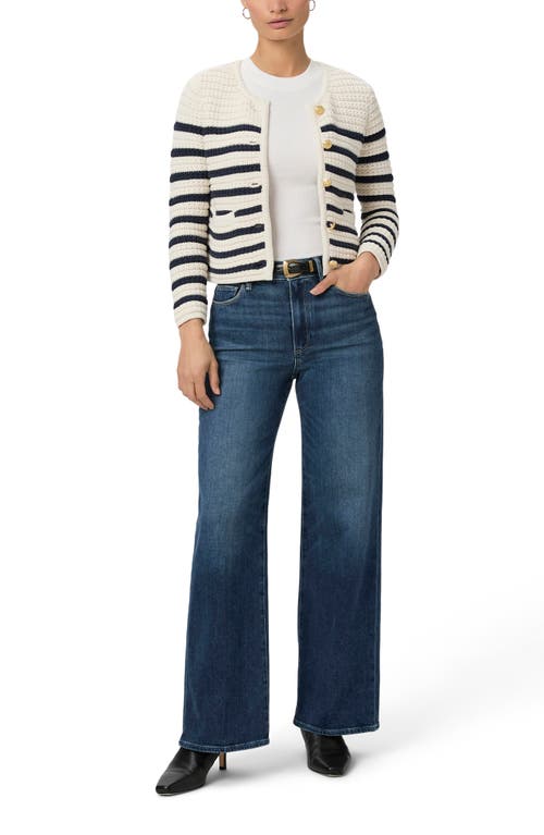 Paige Petites Anessa High Rise Wide Leg Jeans In Foreign Film In Allusion