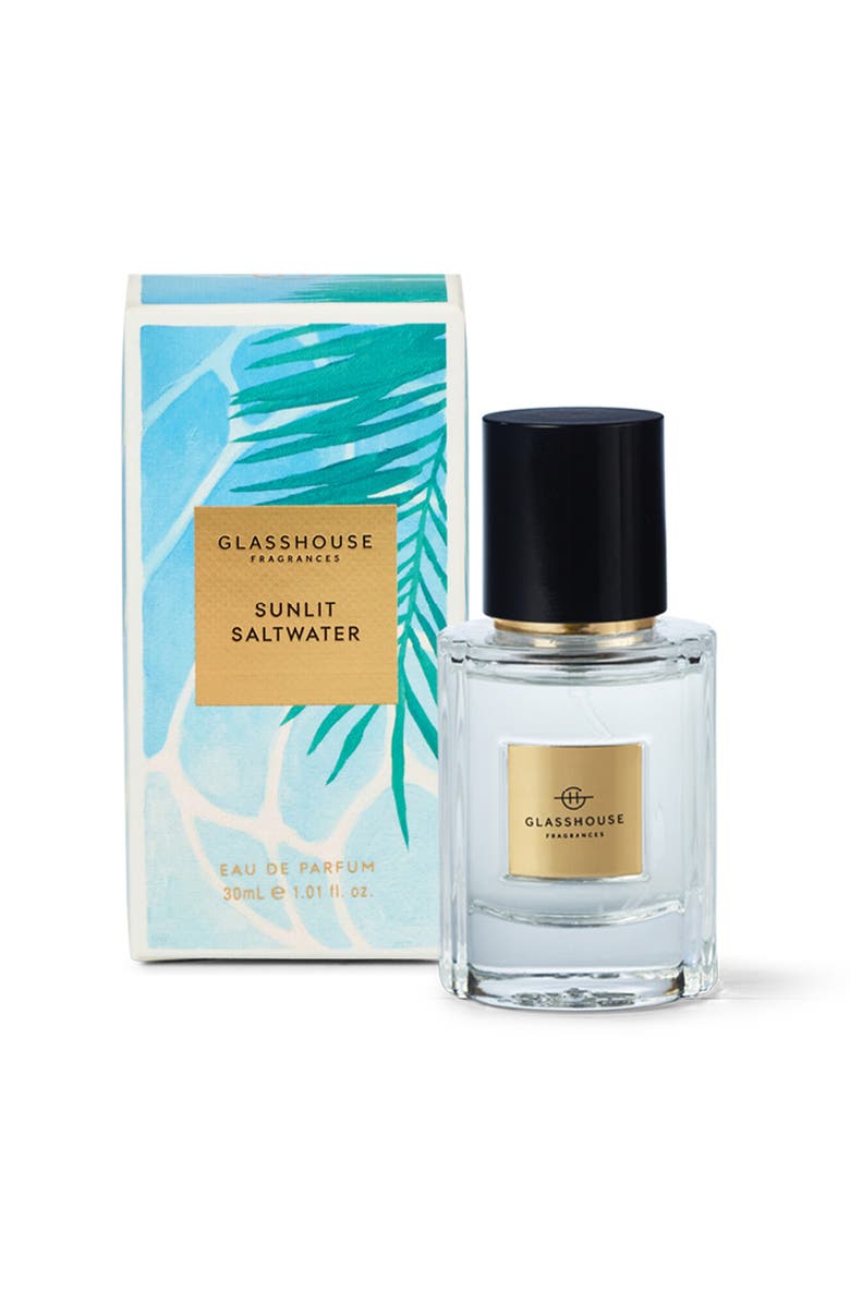 Glasshouse Fragrances Sunlit Saltwater Eau de Parfum, Main, color, Clear