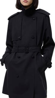 Burberry Short Wool Trench Coat