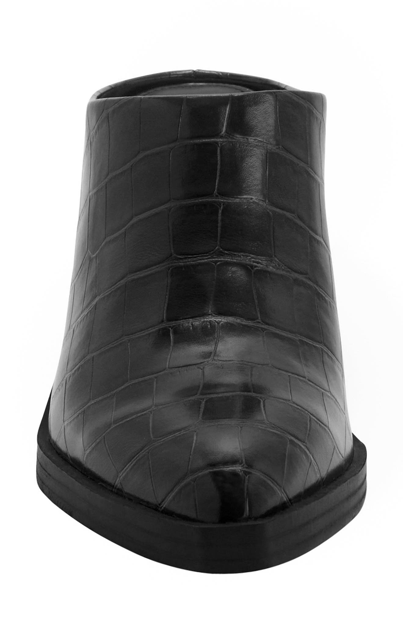 Citygurl Croc Embossed Mule, Alternate, color, BLACK