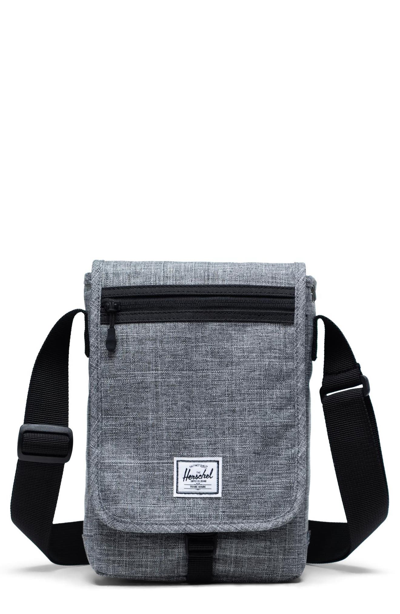 Small Lane Messenger Bag, Main, color, RAVEN CROSSHATCH