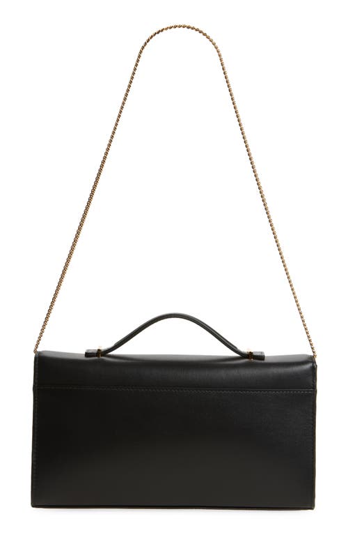 Demellier Vancouver Lizard Embossed Leather Clutch In Black