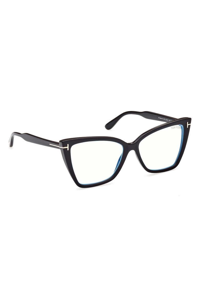 TOM FORD 55mm Cat Eye Blue Light Blocking Glasses, Alternate, color, 