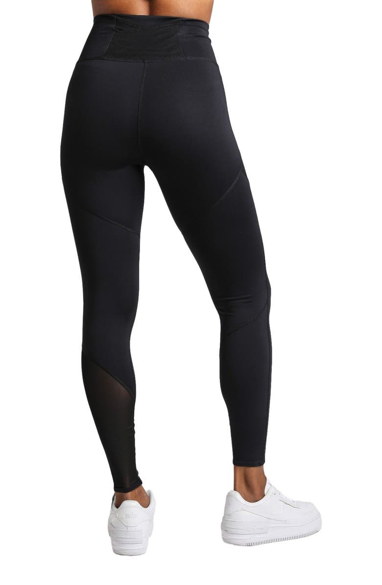 Losano Mesh Panel Legging, Alternate, color, Black
