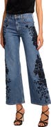 Ramy Brook Lea Beaded Cropped Straight Leg Jeans