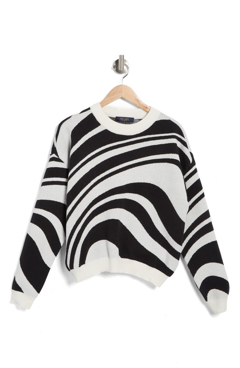 RACHEL Rachel Roy Wavy Jacquard Sweater, Alternate, color, 