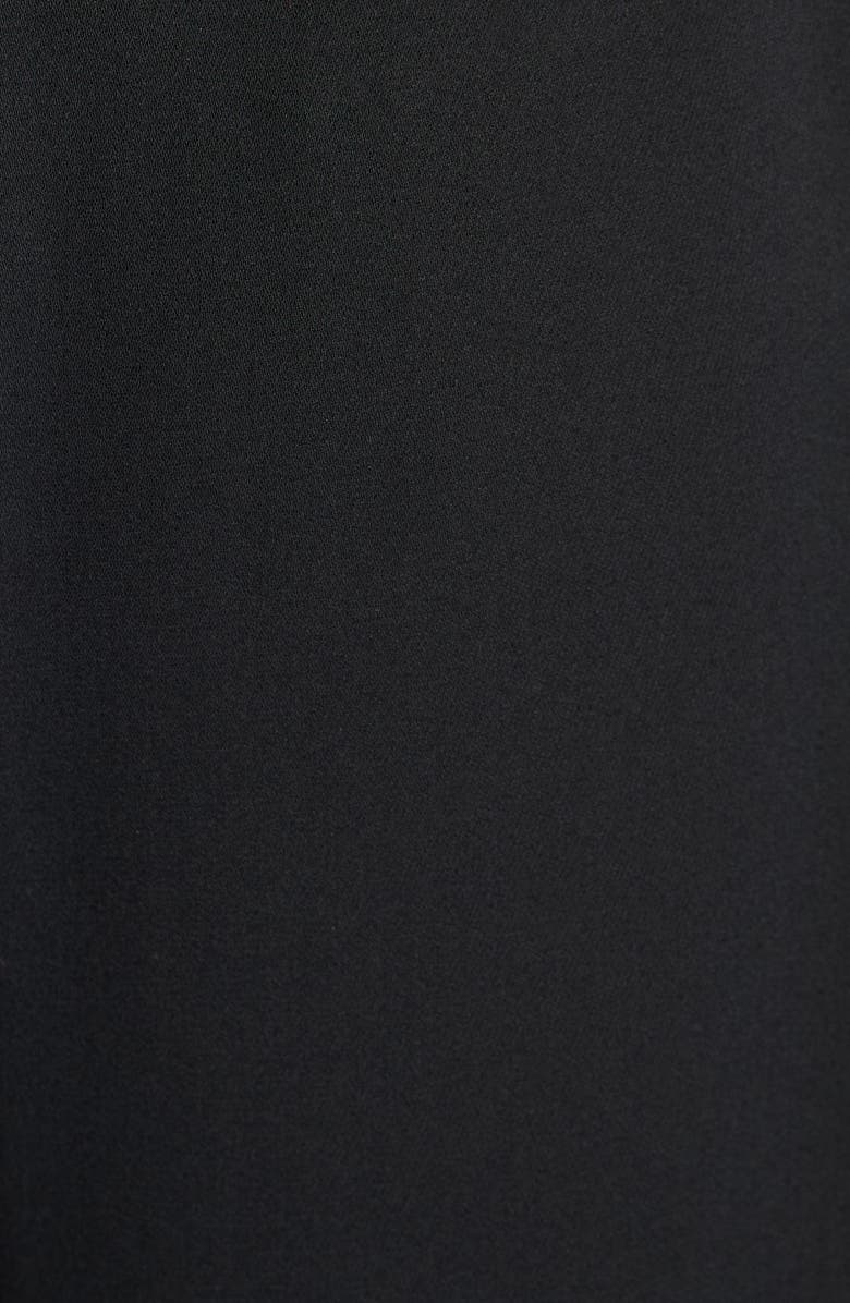 Valentino Garavani Ruffle Silk Georgette Pants, Alternate, color, Nero