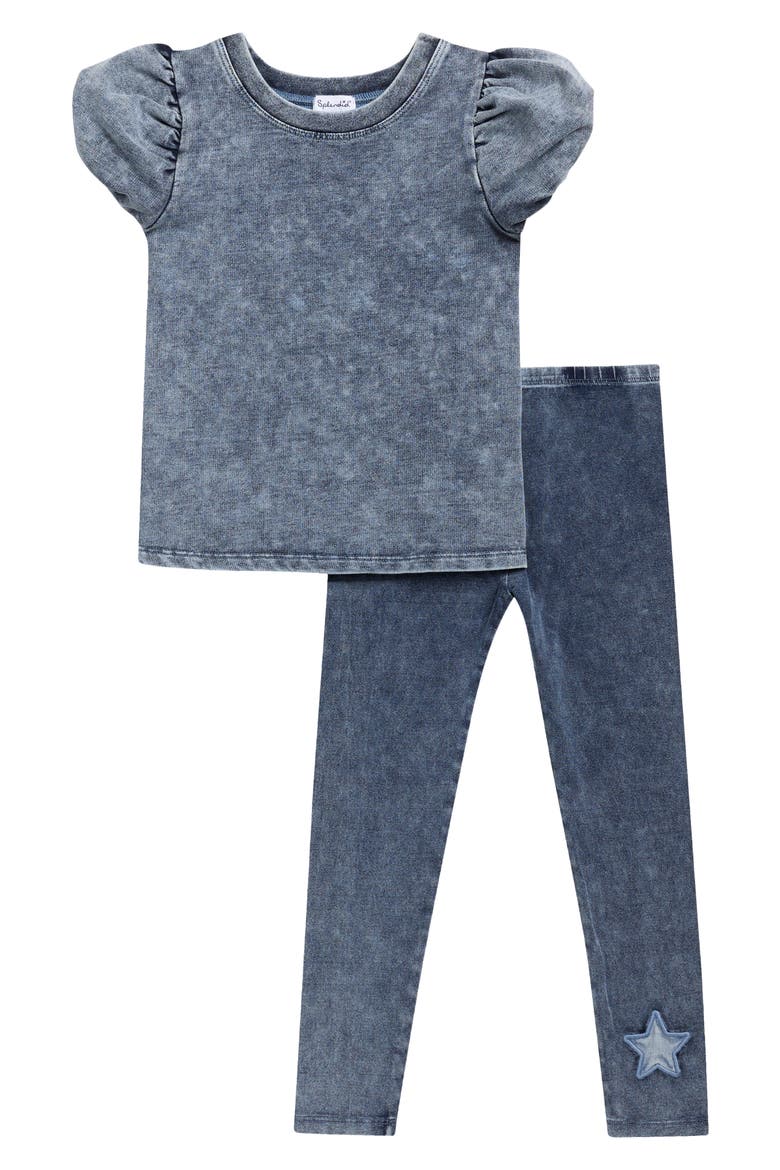 Kids' Shining Star 2-Piece Leggings Set, Main, color, NAVY