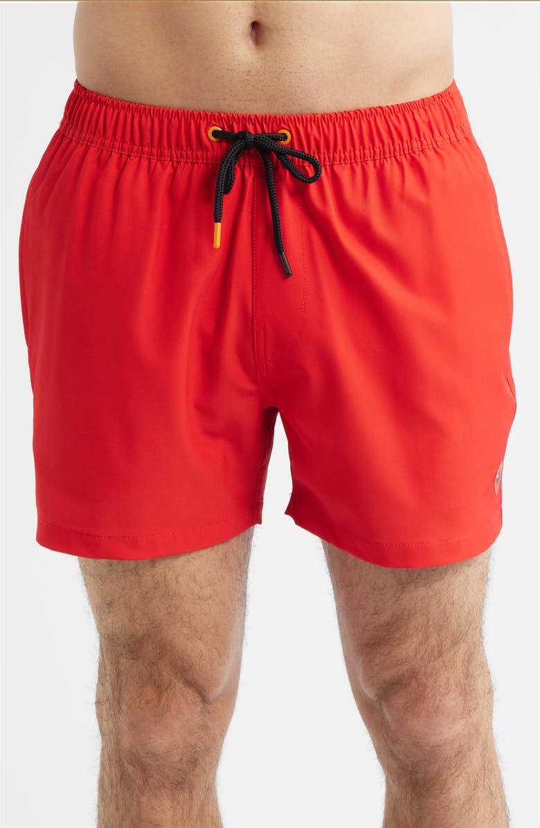 Save The Duck Demna Swim Trunks, Alternate, color, Jack Red