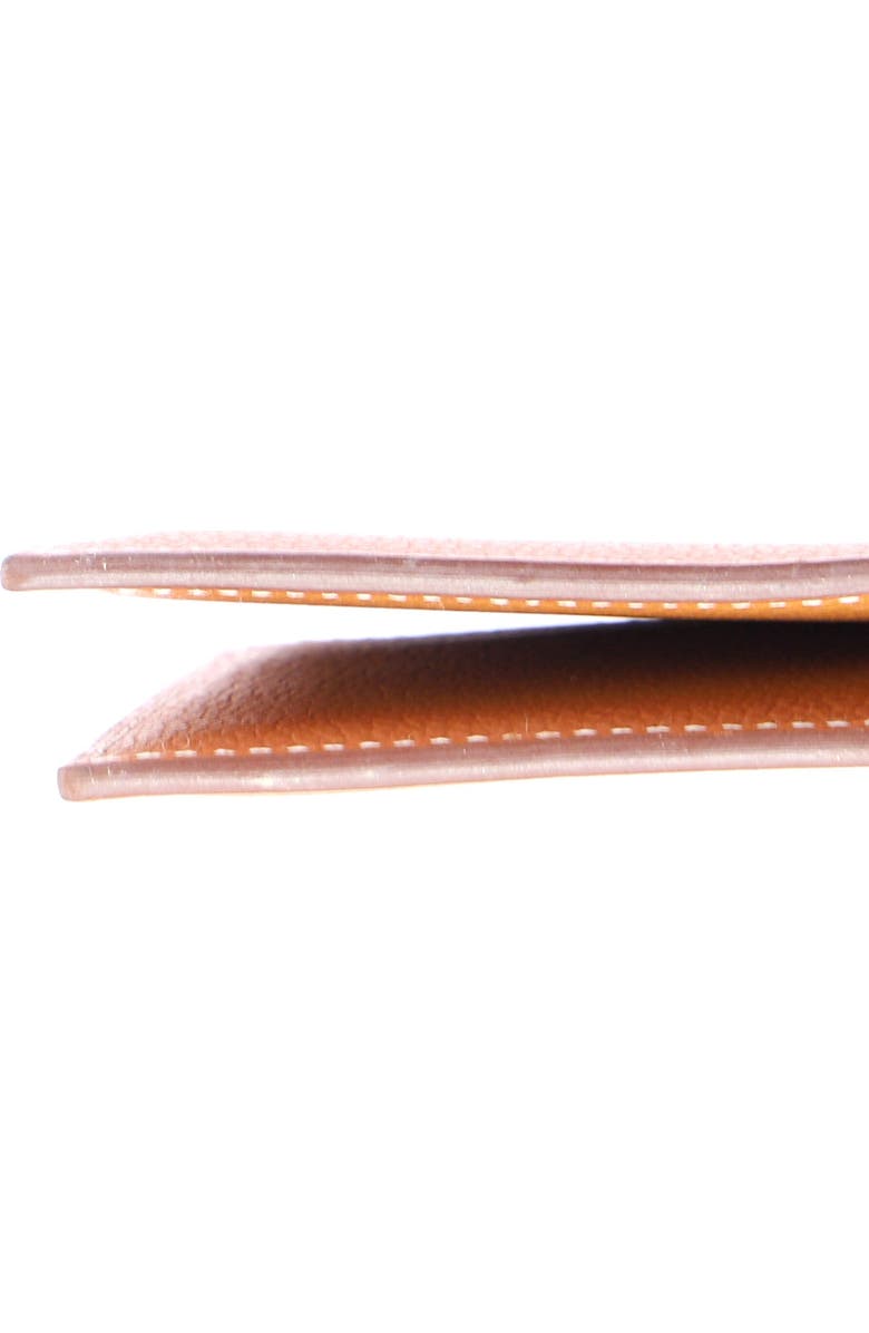 Pre-Owned Hermes MC2 Euclide Card Holder Case Leather, Alternate, color, Gold