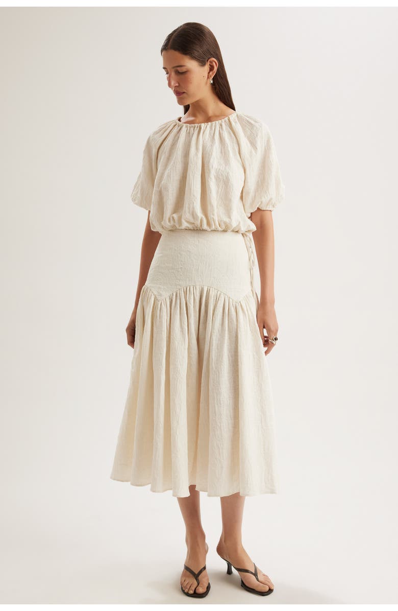 Merlette Lotus Top, Alternate, color, Cream