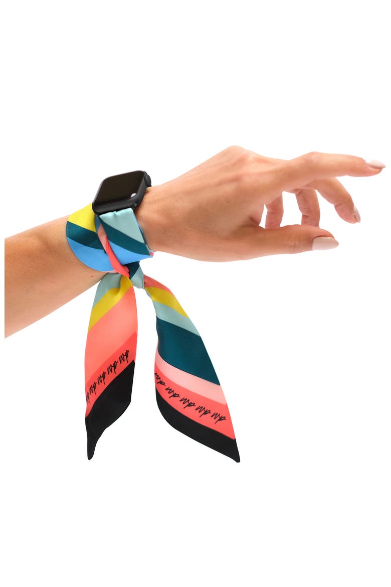 Rocket Pop Apple Watch® Scarf Watchband, Alternate, color, YELLOW/ BLACK