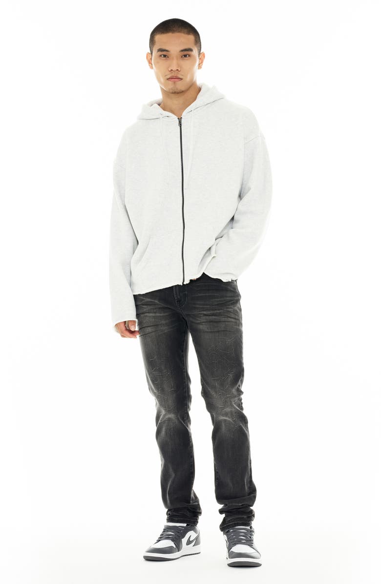 Cult of Individuality Core Raw Hem French Terry Zip Hoodie, Alternate, color, 