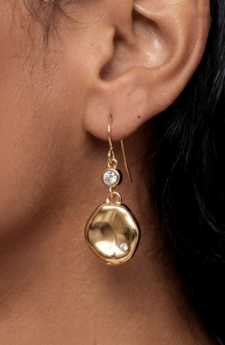 Ettika Circular Drop Earrings, Alternate, color, Gold