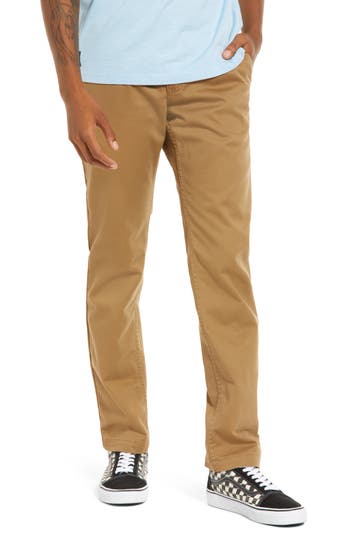 Shop Vans Authentic Slim Fit Chino Pants In Dirt