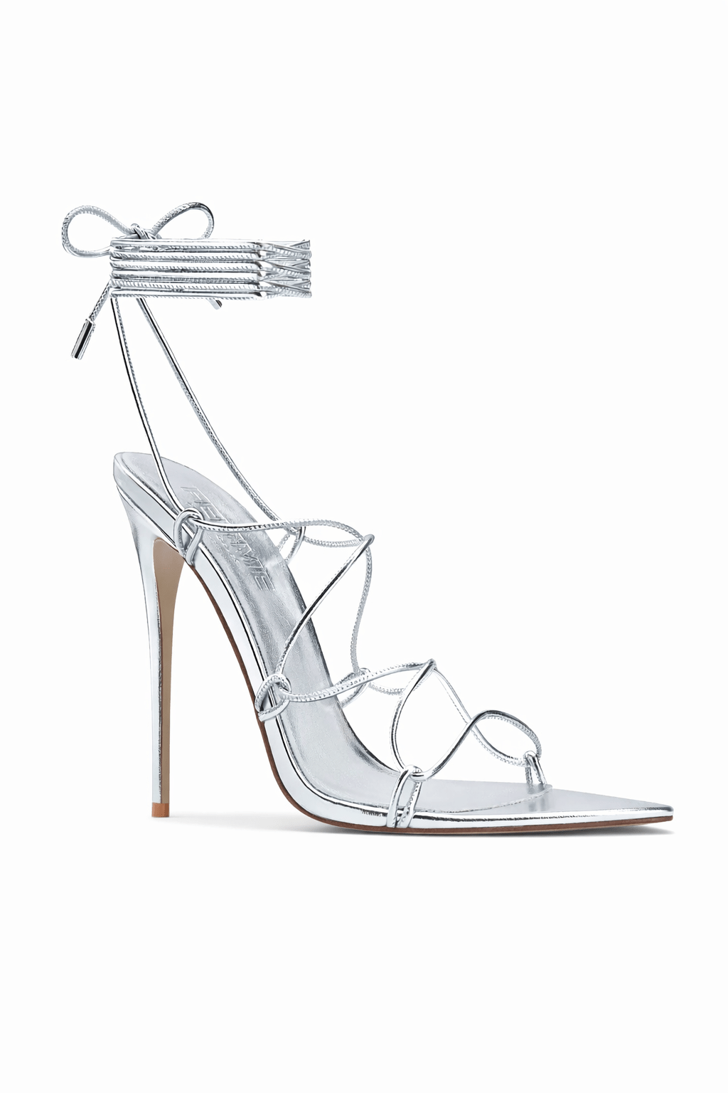 FEMME Sin Lace Up Sandal, Alternate, color, Silver