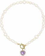 Velvet Luna Heart Pearl Necklace