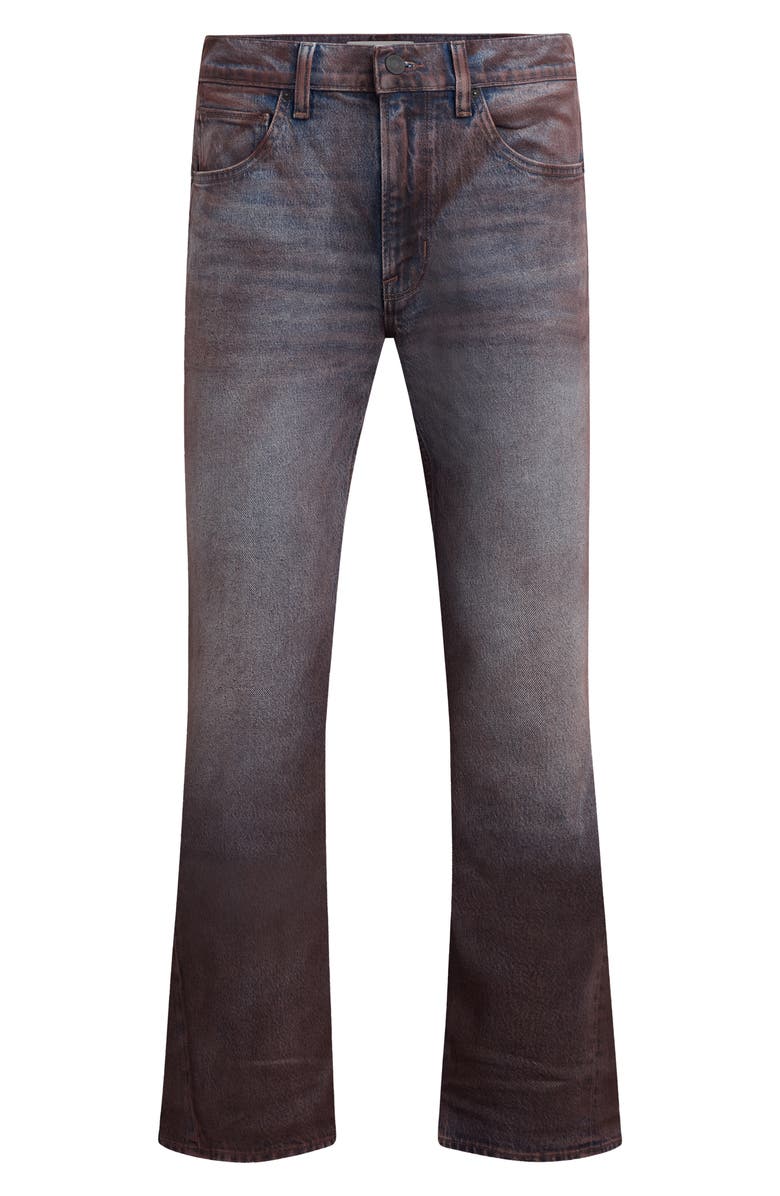 Hudson Jeans Walker Kick Flare Jeans, Alternate, color, Coated Port