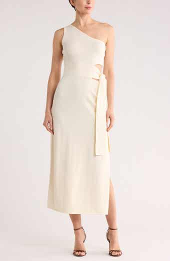 Simkhai Aurelia One-Shoulder Cotton & Silk Dress