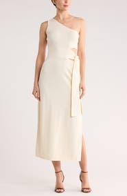 Simkhai Aurelia One-Shoulder Cotton & Silk Dress