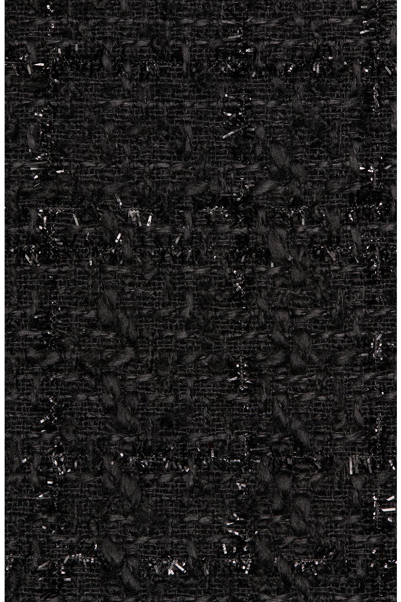 Metallic Tweed A-Line Dress, Alternate, color, BLACK