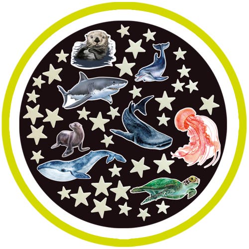 The Original Glow Stars Company Glow Stars & Sea Creatures Eco, Glow Wall Décor In Multi