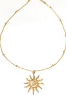 Humanist Beauty Vortex Sun Pendant Necklace