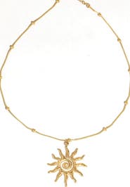 Humanist Beauty Vortex Sun Pendant Necklace