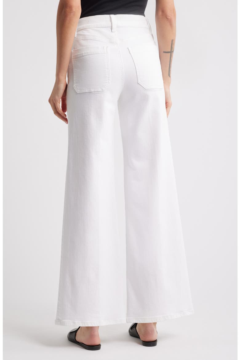 Le Slim Palazzo Patch Pocket High Waist Wide Leg Jeans, Alternate, color, WHITE