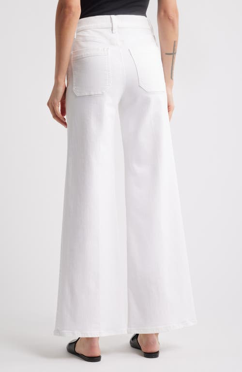 Shop Frame Le Slim Palazzo Patch Pocket High Waist Wide Leg Jeans In White
