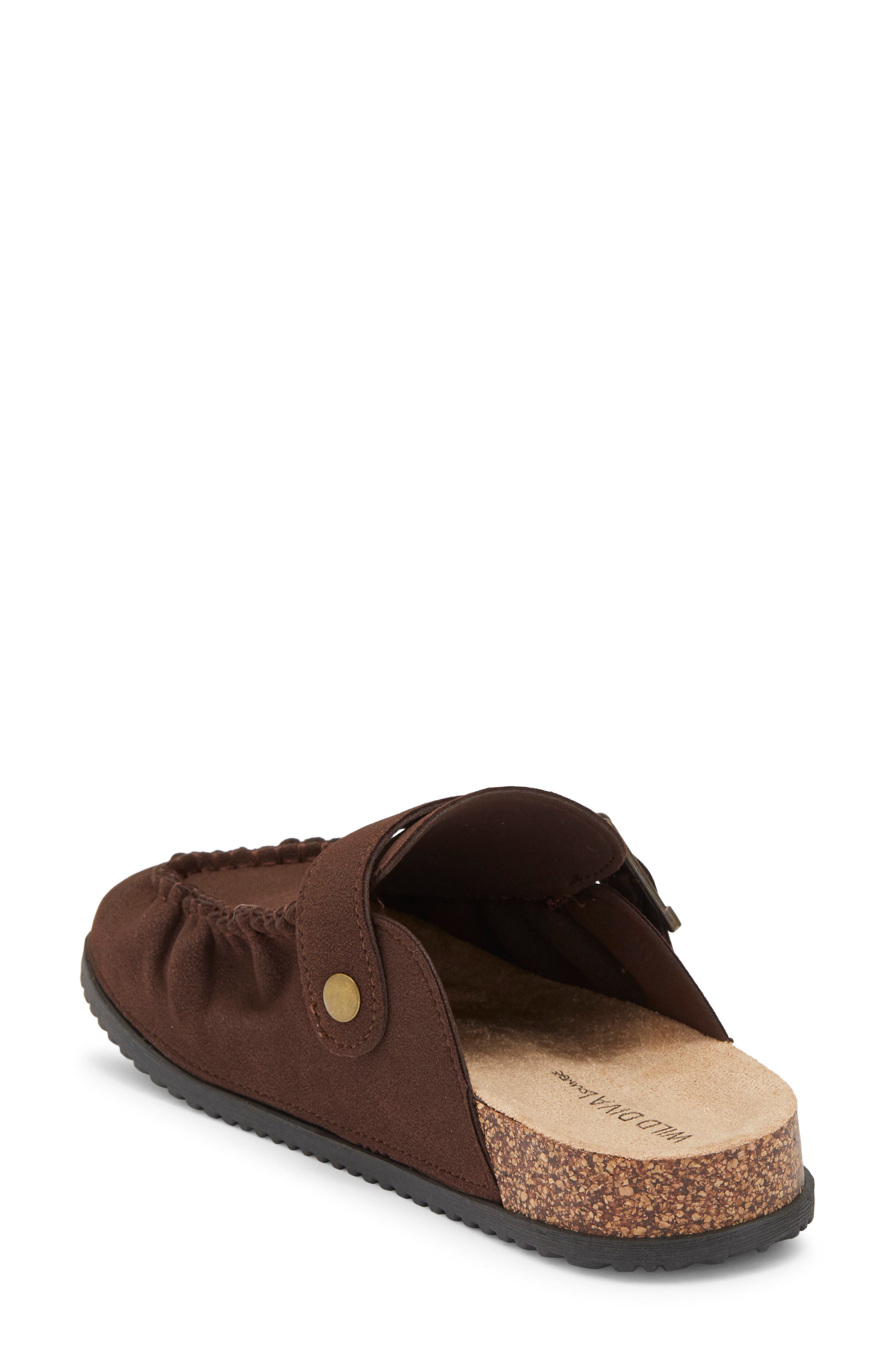 Matcha Faux Leather Flat Mule, Alternate, color, BROWN