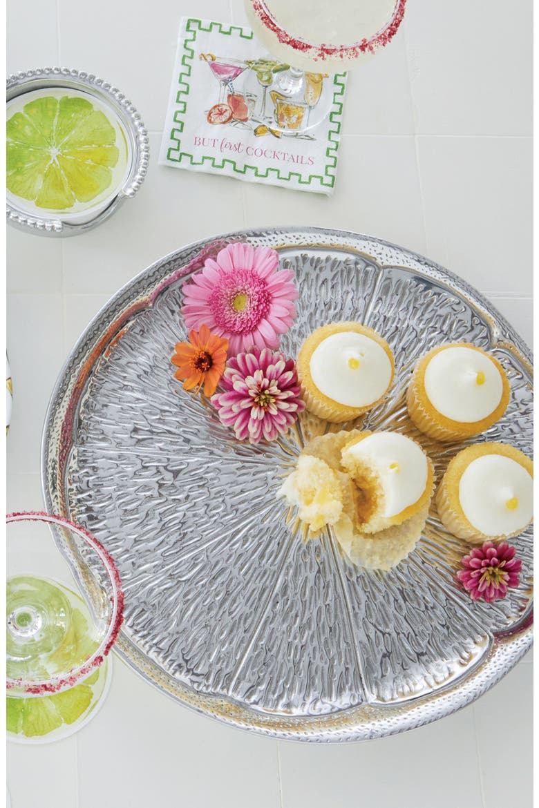 Citrus Slice Serving Platter, Alternate, color, SILVER