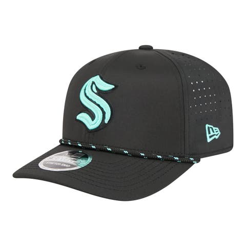 Men's New Era  Black Seattle Kraken Sport Vented 9SEVENTY Rope Adjustable Hat