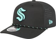 New Era Men's New Era Black Seattle Kraken Sport Vented 9SEVENTY Rope Adjustable Hat