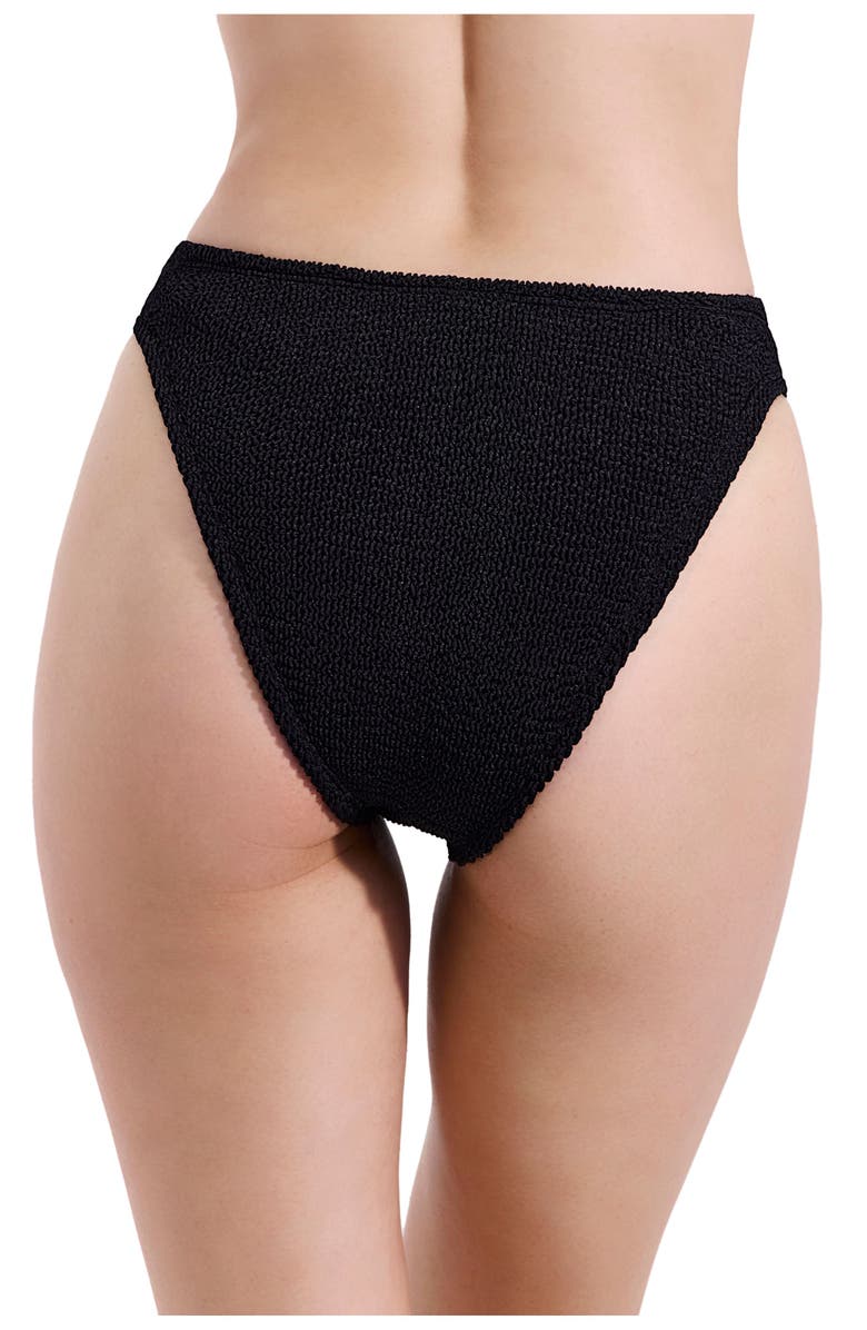 Luma Gottex Tulum High Leg Low Rise Bikini Bottom, Alternate, color, Black