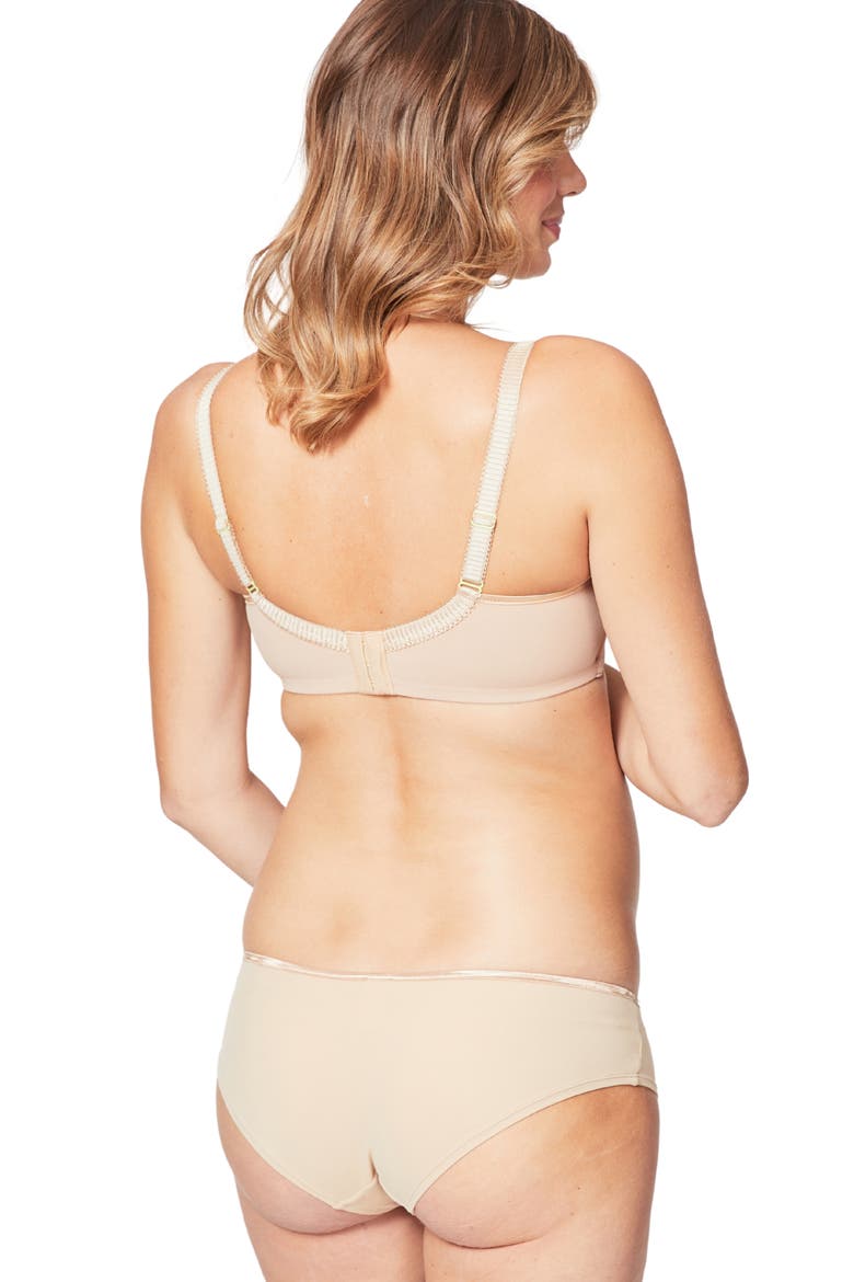 Croissant Smoothing Flexi-Wire Nursing Bra, Alternate, color, Beige