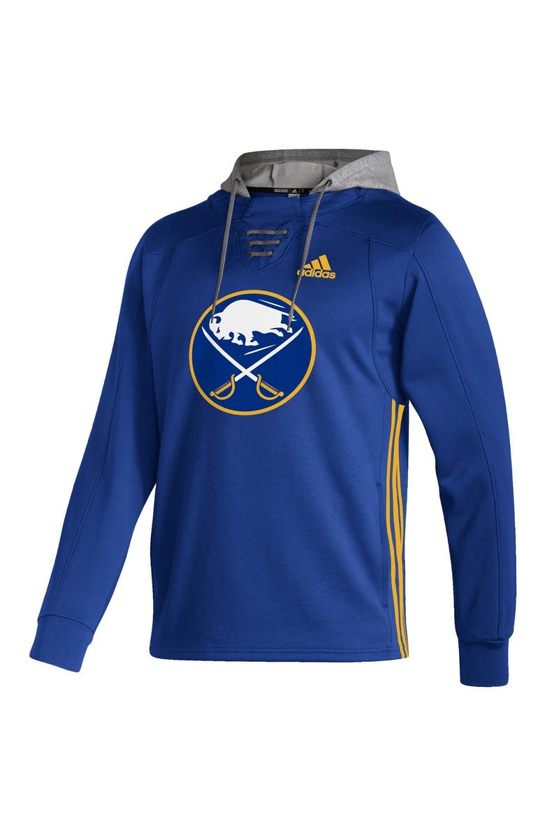 adidas Men's adidas Royal Buffalo Sabres Skate Lace AEROREADY Pullover Hoodie, Alternate, color, 