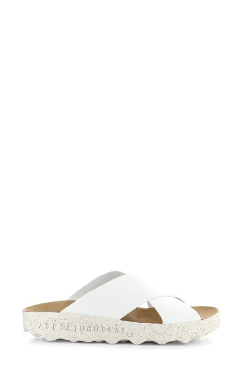Asportuguesas By Fly London Cross Slide Sandal In White