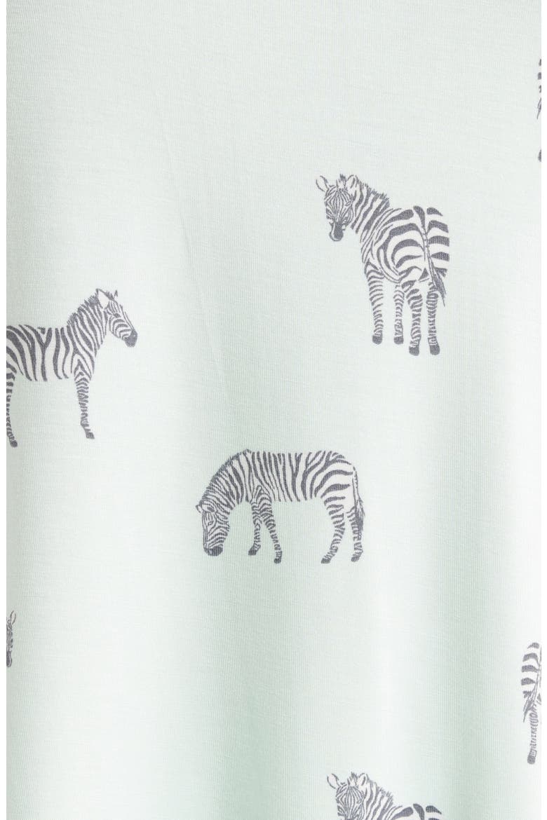 Good Times Short Pajamas, Alternate, color, MINT ZEBRA