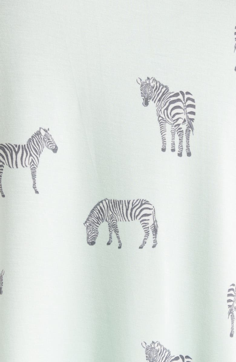 Honeydew Good Times Short Pajamas, Alternate, color, Mint Zebra