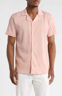 T.R. PREMIUM Modern Fit Textured Camp Shirt