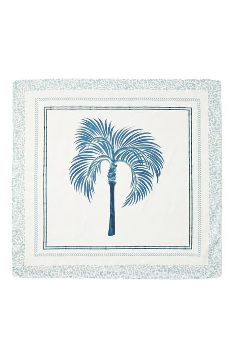Palm Tree Satin Scarf