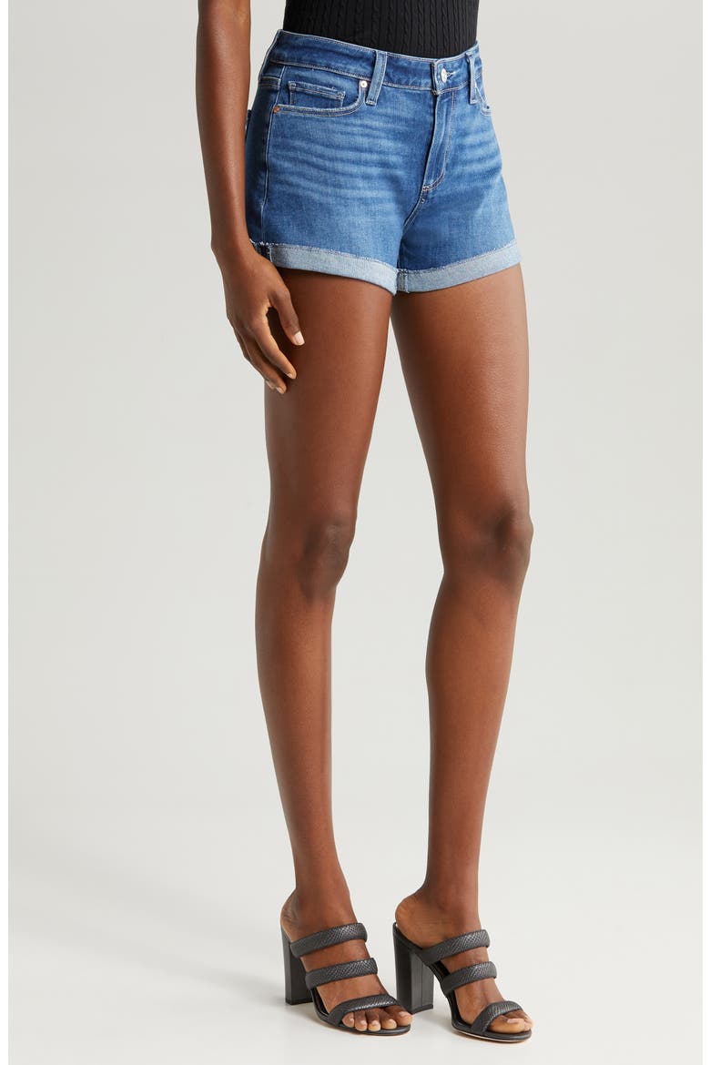 Jimmy Jimmy High Waist Cuff Denim Shorts, Alternate, color, BEGONIA